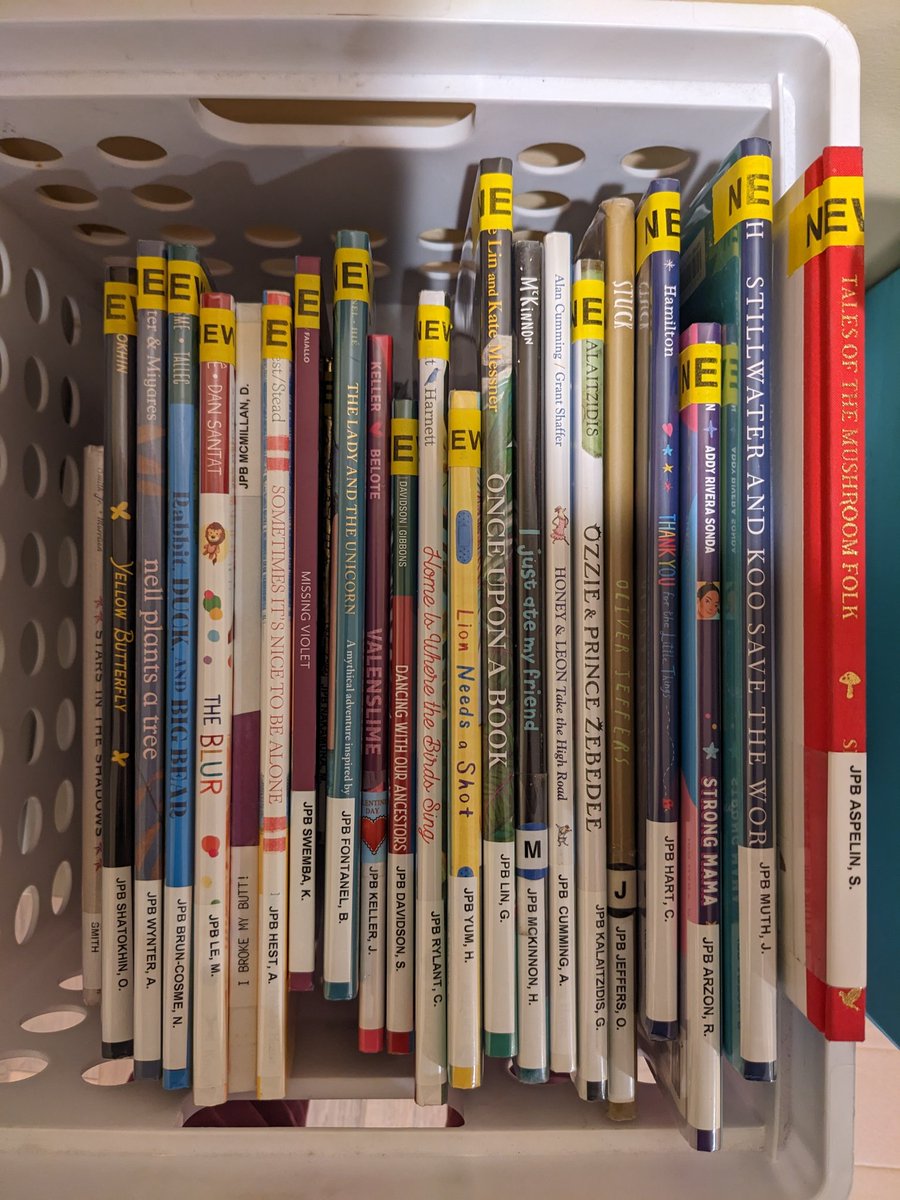 Those are a lot of NEW stickers! Diving into <a href="/PB23Bunch/">PB23Bunch</a> <a href="/Pb22Peekaboo/">PB22Peekaboo</a> 
#kidlitbookstack, #kitlit, #amreading <a href="/12x12Challenge/">12 x 12 Challenge</a> <a href="/contracostalib/">Contra Costa County Library</a> #picturebooks