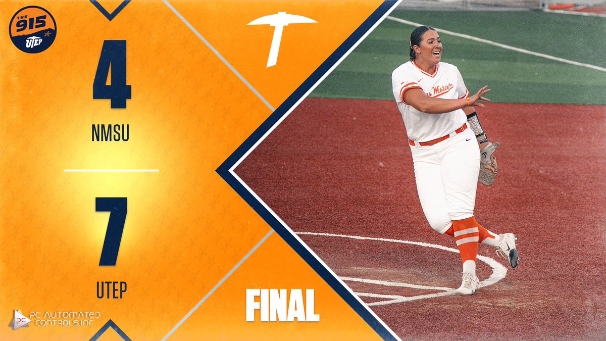 MINERS WIN THE 53RD BATTLE OF I-10 🔥

Last win over the Aggies was back in 2019 when UTEP run-ruled NMSU, 11-3

NMSU 4, UTEP 7
⛏️x🥎 | #UTEPSoftball #BattleofI10