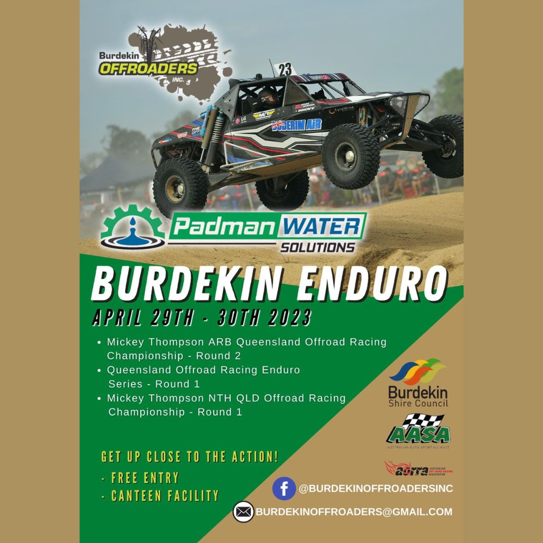 NOMINATIONS NOW OPEN!
Get in and get those entries in for Padman Water Solutions Burdekin Enduro, it’s a race in the north not to be missed 📷
offroadracing.com.au