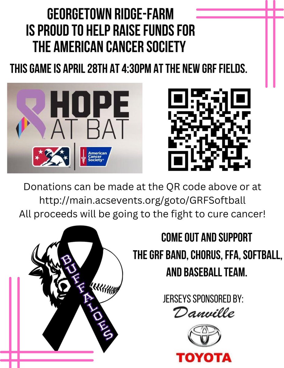 witysports's tweet photo. Our friends at @GRF_High are doing a cool thing on 4/28. Come out, help raise funds for ACS, bring your mobile devices out to listen to the broadcast because we will be there, and let's show support in the fight against cancer! https://t.co/aqzbrJjqbm