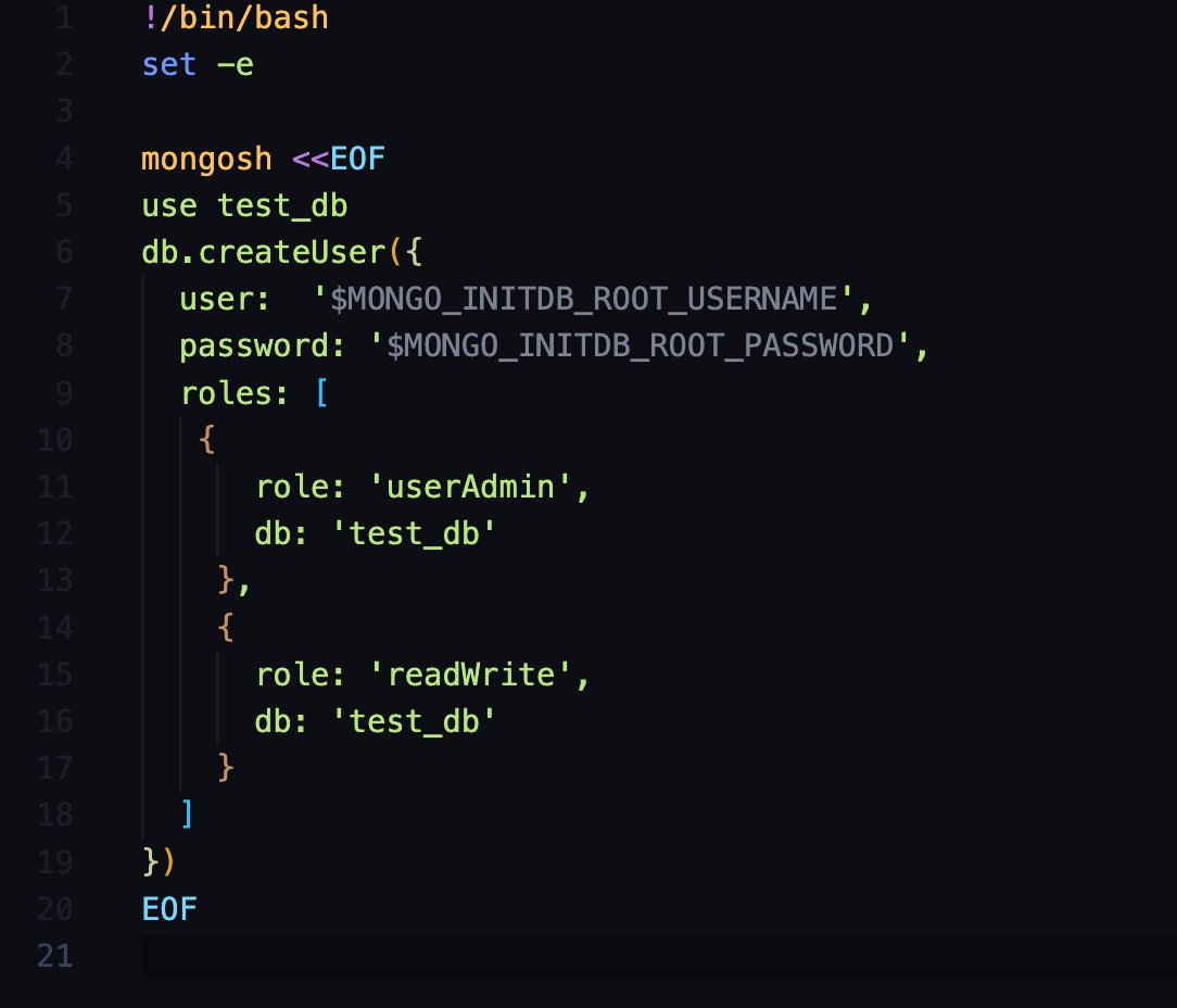 lexius_waltar's tweet photo. Day 6-10 I have been wrestling with a mongo init script for almost 4 days now. Its not creating the admin user on the test_db once its spun up in docker. I have rewritten this script so many times and I am still stumped. Baaaaaack to the drawing board. https://t.co/VdN8GWt37L