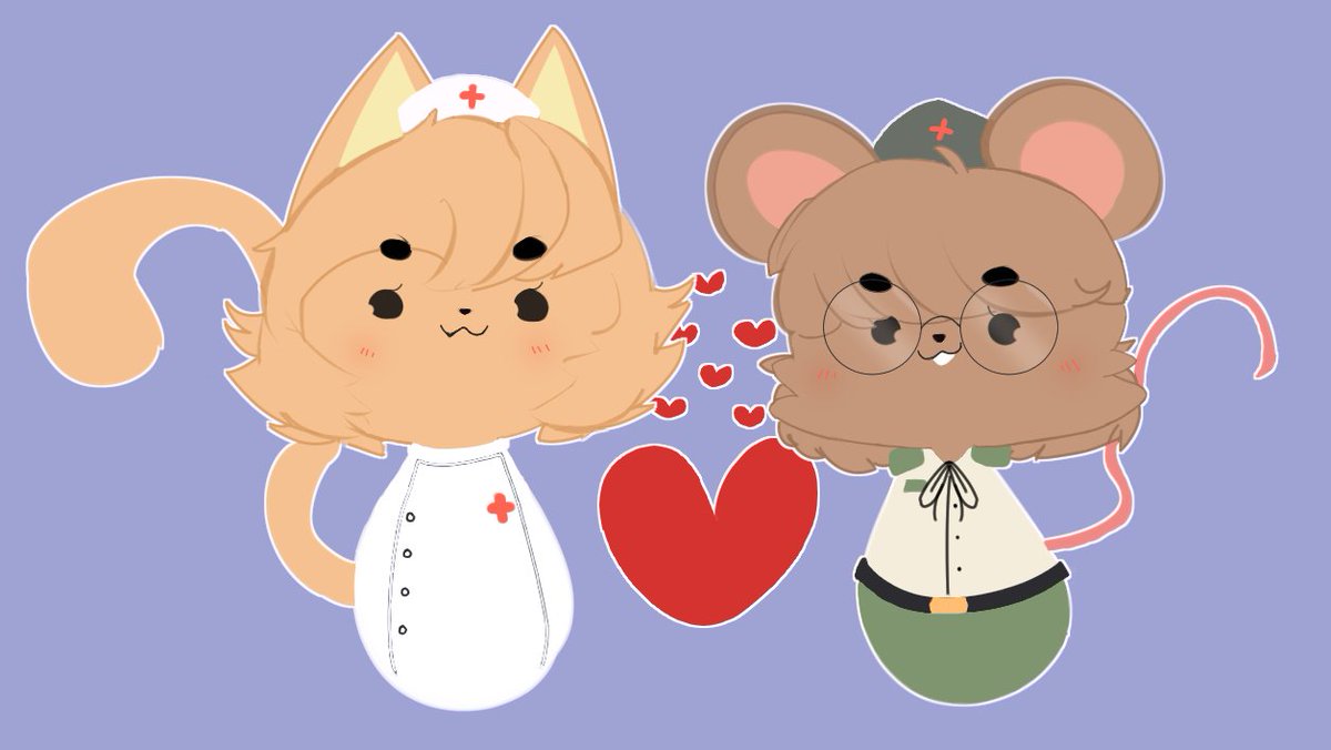 drew this lovely couple for <a href="/WirelessShibe/">WirelessShiba</a> !