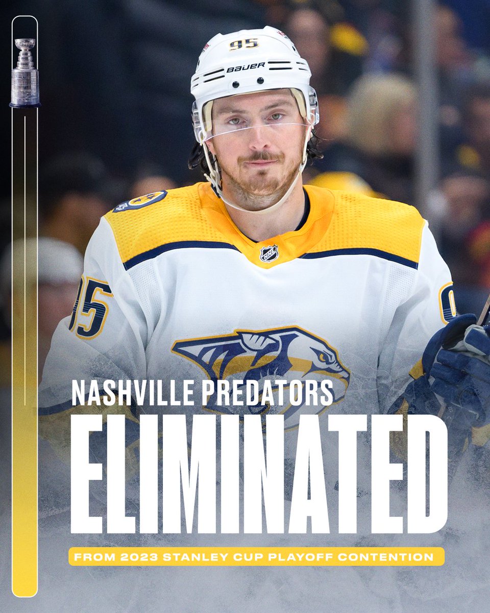 espn's tweet photo. The Predators will miss the playoffs for the first time since 2013-14. https://t.co/PRkOtEVBLa