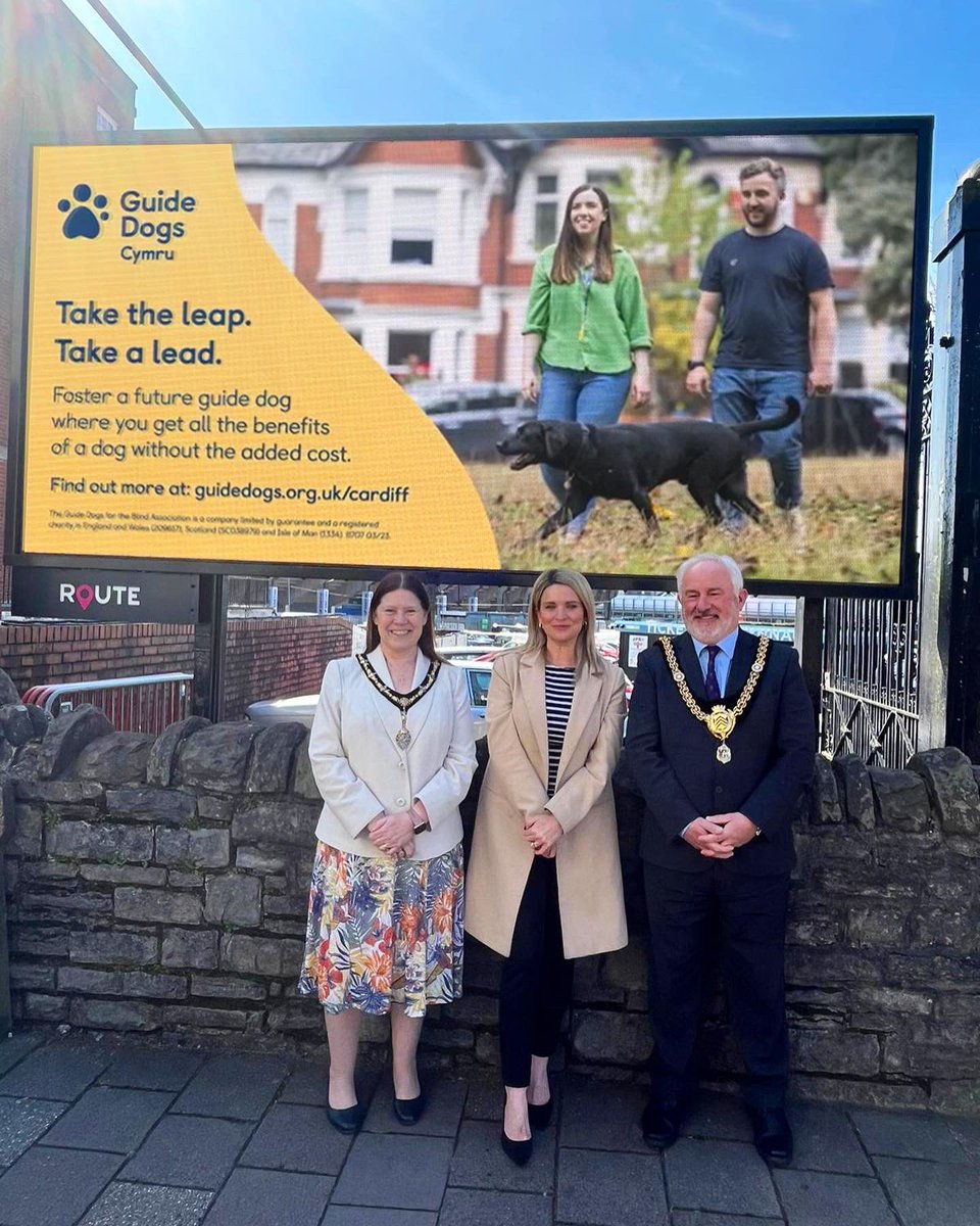 RouteMediaUK's tweet photo. We’re so proud to support the Mayor’s chosen charity @GuideDogsCymru showcasing their latest fostering campaign on our popular screens in key locations across Wales🏴
To read the full press release, click the link below⬇️
https://t.co/J7BbCQI3Cn
#charity #pr #guidedogscymru https://t.co/uMFdAOzpMp
