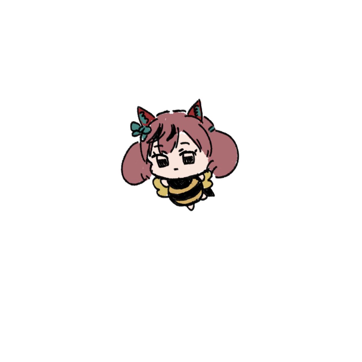 ナイスネイチャ(ウマ娘) 「春なのでハチのコスプレをした小さいネイチャです#ウマ娘 」|オカプンのイラスト
