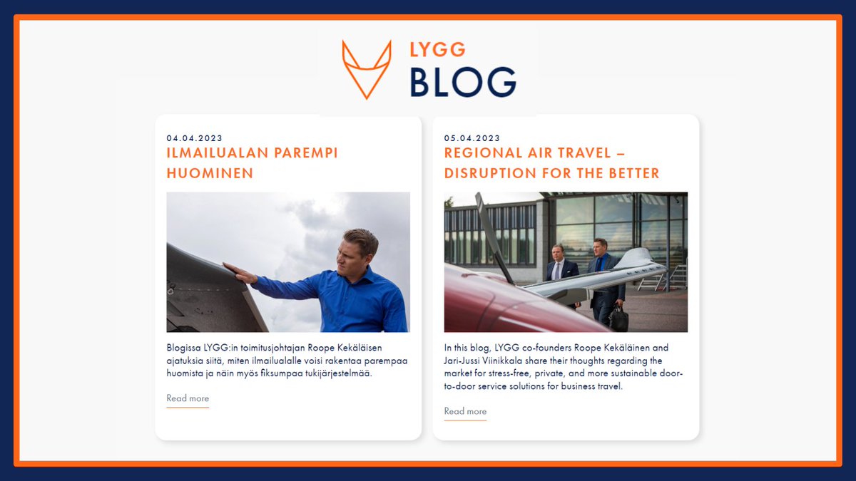 Lygg has a blog!
You can find our recent posts here: lygg.com/blog/

#ilmailu #reimagineregionaltravel #lygg #lygg_app #Finland #smartmobility #travelindustry #aviation #europe #wellbeing #innovation #futuretravel 
#sustainabletravel #airtravel #businesstravel 
#sweden