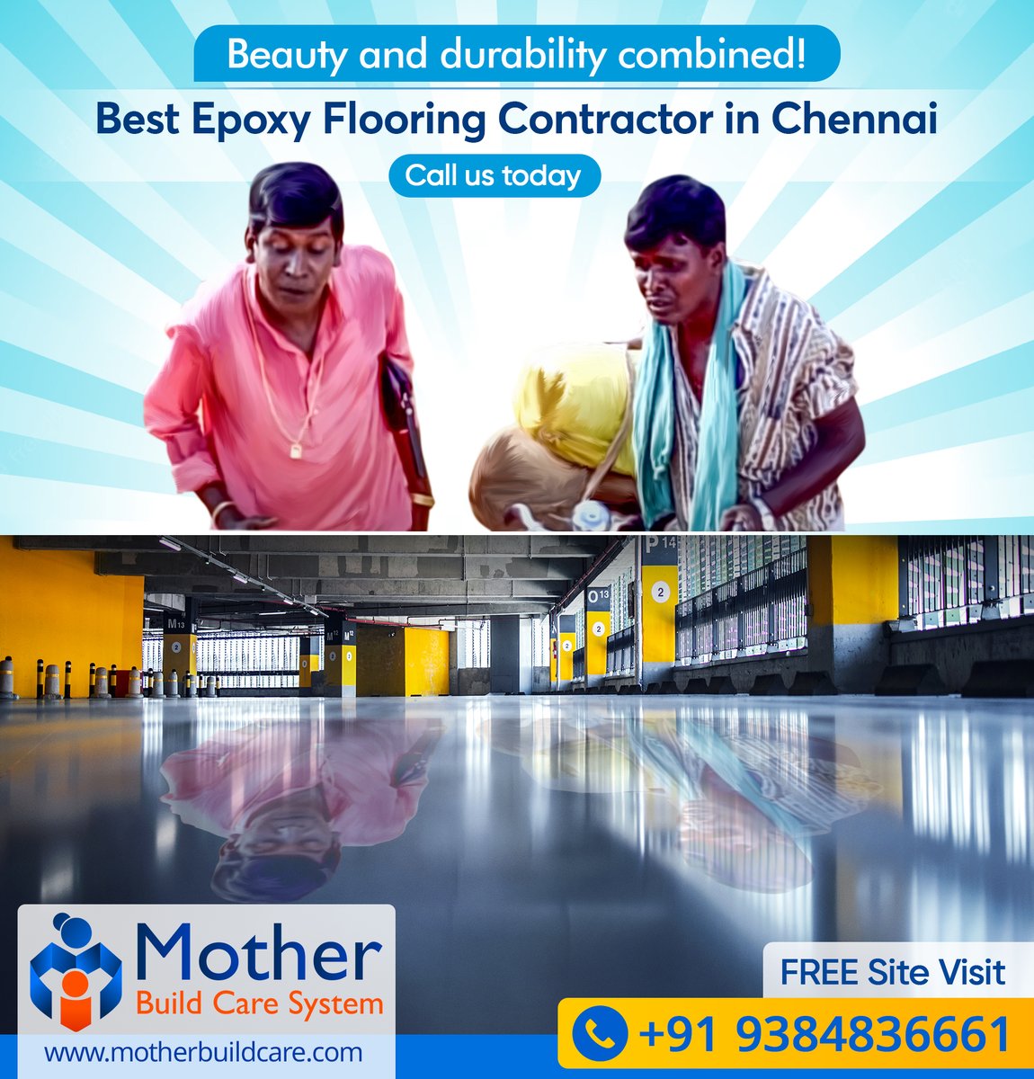 Upgrade your floors, upgrade your space!
Affordable and the most reliable Epoxy Flooring Contractor in Chennai and all over Tamilnadu.
📷 Call us now: +91 93848 36661
📷 Check out us - bit.ly/328S2P2
#epoxyflooring #resinfloor #flooringdesign #epoxyresin #crackrepair