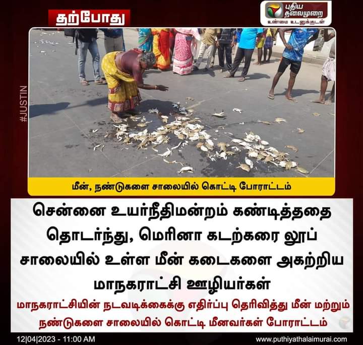 StalinThi's tweet photo. கடற்கரையில் மீன் விற்பதற்கு மீனவர்களுக்கு உரிமை இல்லையா?  மேட்டிமை கூட்டம் உல்லாச நடைபோடைவதற்கு மட்டுமான இடம்தானா கடற்கரை?

கடலும் கடற்கரையும் மீனவர்களுக்கான உரிமைக் களங்கள். அதை பறிப்பது மக்கள் விரோதமாகும்.தமிழக அரசு இத்தீர்ப்பை எதிர்க்க வேண்டும்.
@CMOTamilnadu https://t.co/vmwoLsQAnd