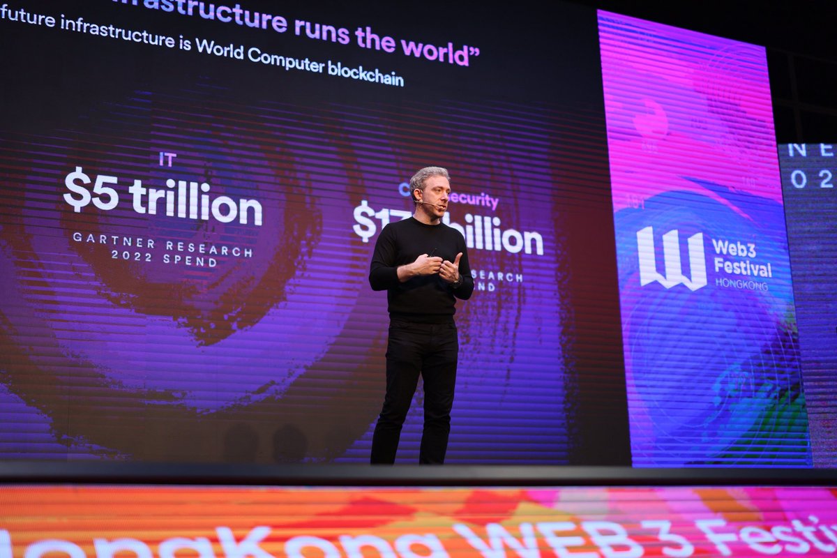 dfinity's tweet photo. Earlier today at #Web3Festival Hong Kong 🇭🇰 

@dominic_w totally killed it with his Opening Ceremony keynote address. The enthusiasm for blockchain, #Web3, and #ICP was off the charts, both on and off stage🤘🏼 https://t.co/IVzWdi4dQR
