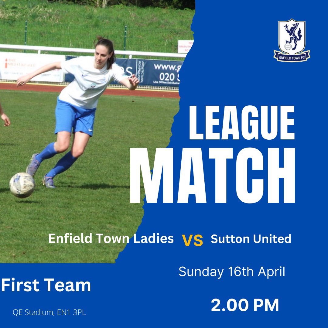 First Team Fixture..

This Sunday our first team will welcome <a href="/SuttonUtdWomen/">Sutton United Women F.C.</a> to the QE for league action.

🗓16/4/23

First Team 🆚 Sutton United (H)
@LSEWomensFl 

🕑2.00pm

🎟 Tickets available online now, at a discount rate👇

ladies.etfc.london/events/ladies-…

<a href="/LondonEnergyLtd/">LondonEnergy</a>