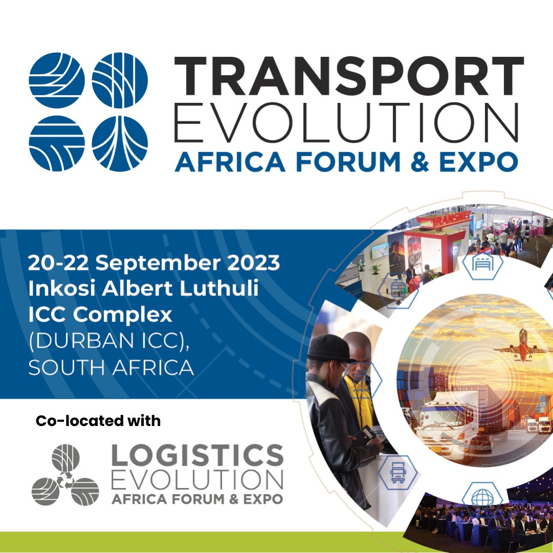 Dont miss out on exhibiting at Transport Evolution Africa Co-located with Logistics Evolution Africa Forum &amp; Expo!

The 11th annual Forum &amp; Expo, Africa’s only port, rail, and road meeting place, returns to Durban, South Africa.

Enquire to exhibit now! bit.ly/3KrZd7d