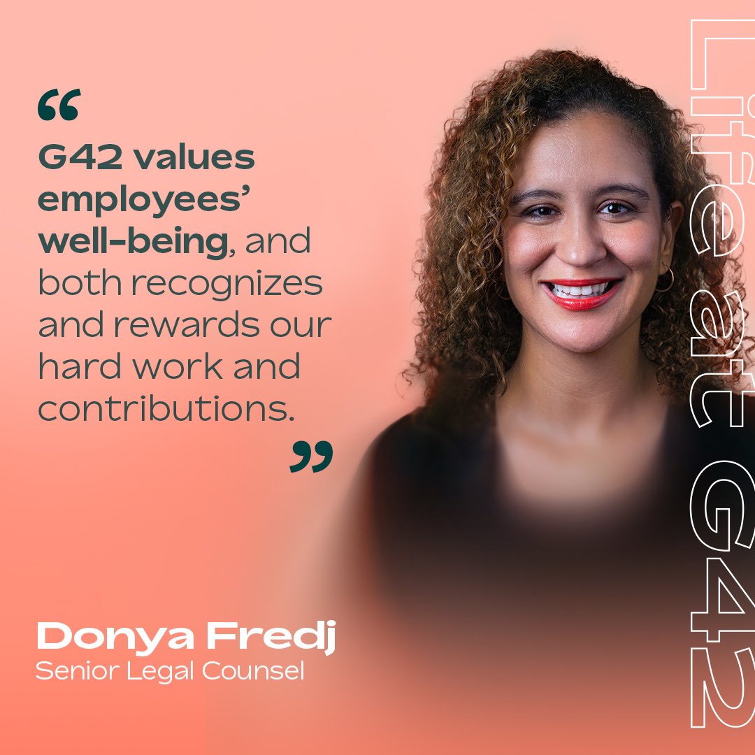 G42ai's tweet photo. At G42, our people are the heart of our mission - each one of us contributing to build a better world, one innovation at a time.
Learn more from Donya Fredj, Senior Legal Counsel at G42 through: https://t.co/sjvtew5NPO
#LifeatG42 #g42 #g42ai #exponentialai #ai #technology https://t.co/I0LP3GhZni