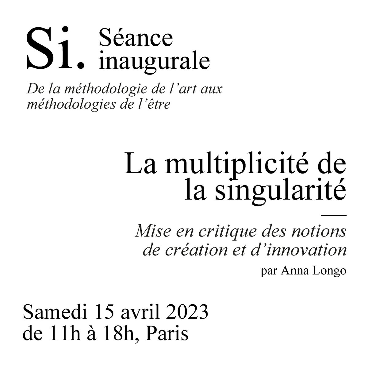 IRISAinstitut's tweet photo. Penser la singularité par la multiplicité pour mieux différencier ce que nous créons et ce que nous pensons innover

La multiplicité de la singularité
Mise en critique des notions de création et d’innovation
https://t.co/gs7AaMF4Ov
@AnnAL0ng0 https://t.co/zHdJvAic0M