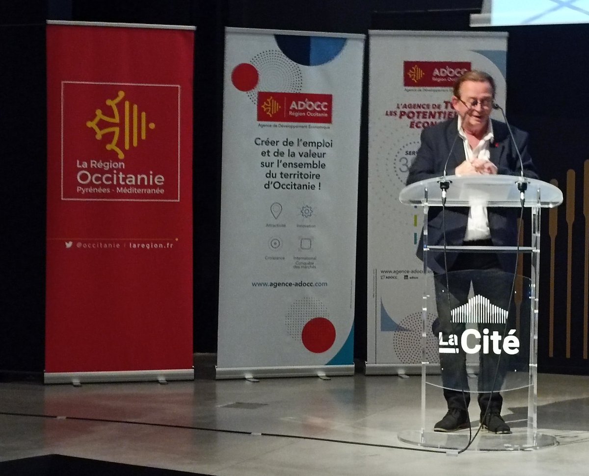 audouinc's tweet photo. 💧#Astee Eric CADORE président de la commission eau de la région @Occitanie ouvre les travaux de la journée @_astee " nouveaux enjeux pour ma qualité de l'eau" rappelant l'engagement de la région avec le plan régional de l'eau à @lacite https://t.co/98sLnIBDum