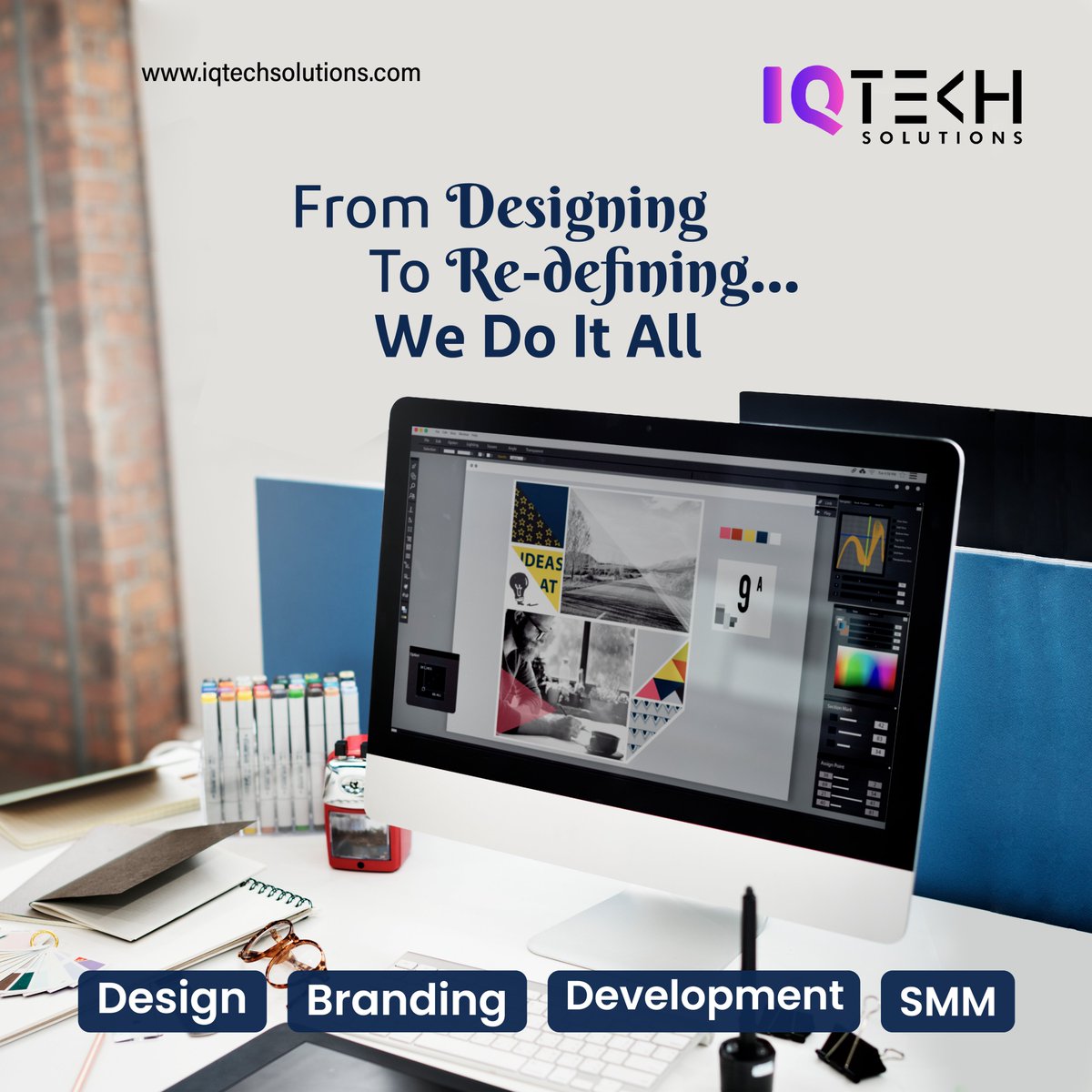 Iqtechsolutions's tweet image. 𝐖𝐞 𝐨𝐟𝐟𝐞𝐫 𝐚 𝐜𝐨𝐦𝐩𝐥𝐞𝐭𝐞 𝐛𝐫𝐚𝐧𝐝 𝐭𝐫𝐚𝐧𝐬𝐟𝐨𝐫𝐦𝐚𝐭𝐢𝐨𝐧, 𝐢𝐧𝐜𝐥𝐮𝐝𝐢𝐧𝐠 𝐝𝐞𝐬𝐢𝐠𝐧, 𝐛𝐫𝐚𝐧𝐝𝐢𝐧𝐠, 𝐝𝐞𝐯𝐞𝐥𝐨𝐩𝐦𝐞𝐧𝐭, 𝐚𝐧𝐝 𝐬𝐨𝐜𝐢𝐚𝐥 𝐦𝐞𝐝𝐢𝐚 𝐦𝐚𝐧𝐚𝐠𝐞𝐦𝐞𝐧𝐭.
