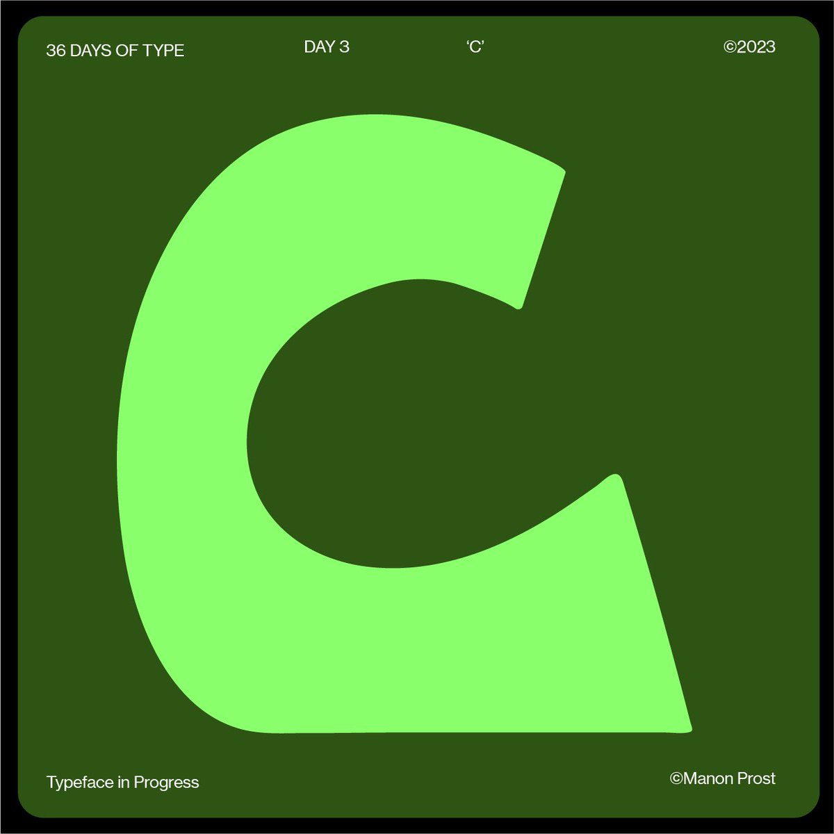 Sweet and simple C 💚 #36DaysOfType