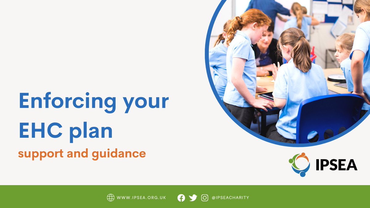 Does your child have an EHC plan, but the provision set out in it is not being made? 👇

We've written some guidance explaining what you can do if you're in this situation - find it here: ipsea.org.uk/enforcing-your…