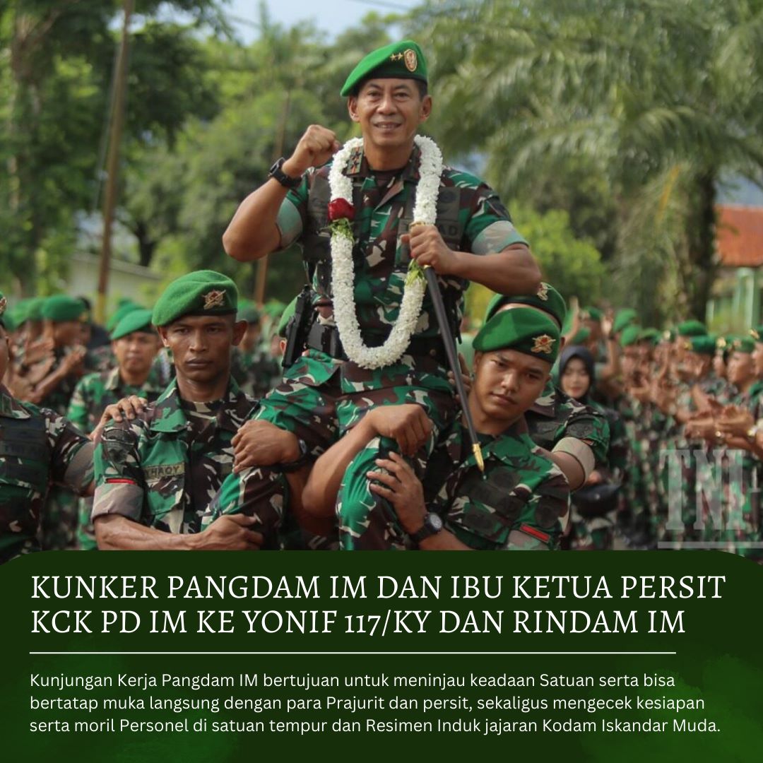 RestuHidyh's tweet photo. Momen Panglima Komando Daerah Militer Iskandar Muda didampingi Ketua Persit KCK IM melakukan Kunjungan Kerja ke Yonif 117/KY di Gampong Cucum.

@Ngopibareng_DAR

Angkatan Darat Di Hati Rakyat
Kasad Dudung Abdurachman https://t.co/diU3WAp4Qv