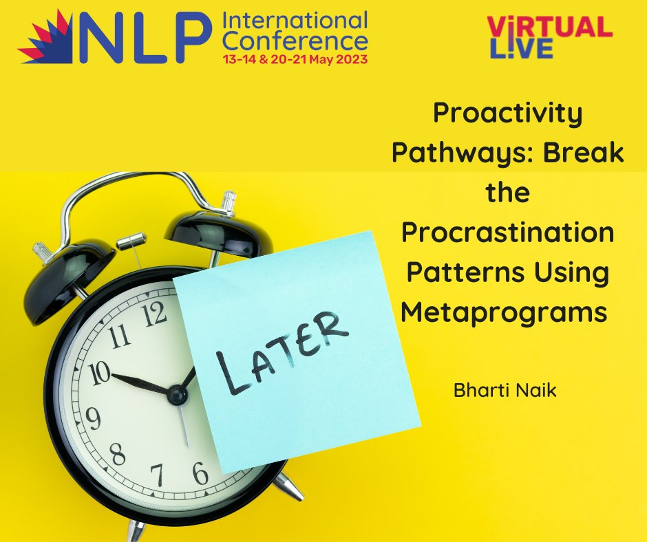 nlpconference's tweet image. Find out more about Bharti&apos;s upcoming session here....

Top Tip before attending her session
&quot;Keep an open mind; come with a goal in mind that you&apos;ve not achieved...yet&quot;

nlpconference.com/bhartinaik

#nlp #nlpconference #breakthepatterns