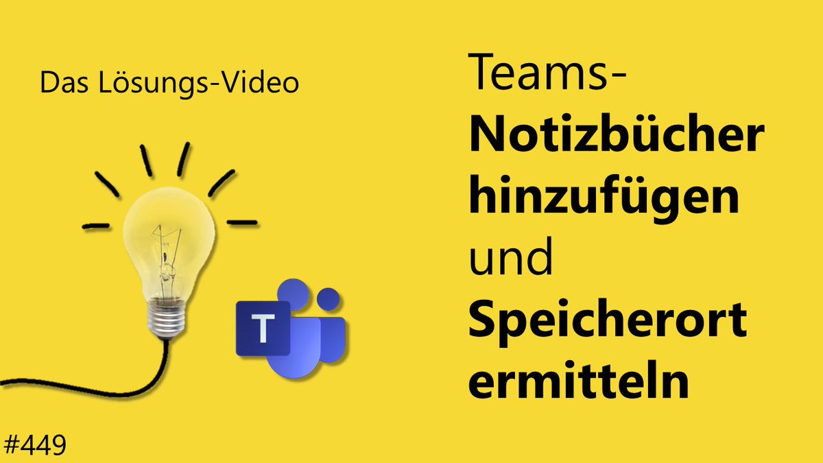 #DLV 449: Für Notizen in Teams eignen sich OneNote-Notizbücher. Da Teams bereits beim Anlegen eines Teams auch ein Notizbuch erzeugt, lässt sich dieses mit wenigen Klicks nutzen. Wie’s geht, wie sich weitere Notizbücher hinzufügen lassen, hier t1p.de/DLV449. #daloevi