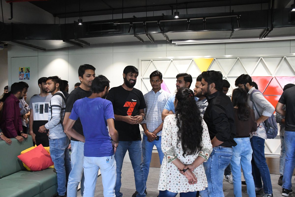 reactAhmedabad's tweet photo. A huge shoutout to our venue partner @7SpanHQ , who were an absolute dream team to work with. 

None of this would have been possible without our amazing volunteers, the hardworking 7span team specially @pratik13butani, Hemratna, Harsh, Kaushal, @simform &amp; @Tejas_Ardeshna https://t.co/FU1ROnbWqz