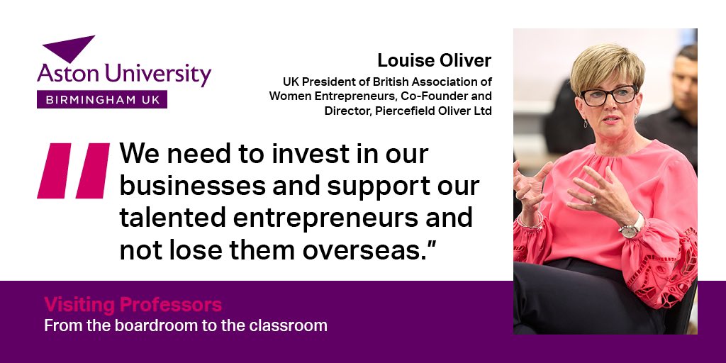 💼 Aston Business School’s Visiting Professor, <a href="/LouiseOliverPO/">Louise Oliver</a>, is the UK President of British Association of Women Entrepreneurs, Co-Founder and Director Piercefield Oliver Ltd.

🔊 Listen to her discuss hybrid working: youtube.com/watch?v=oMm4LR…