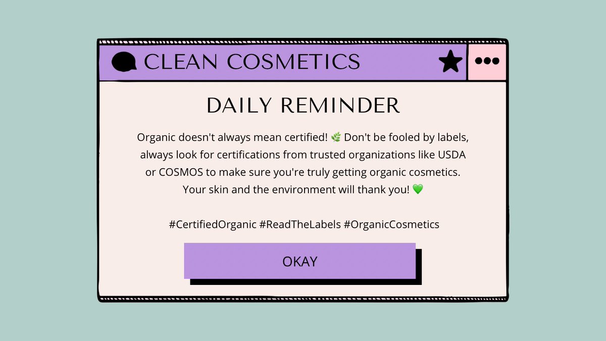 Daily reminder for our organic cosmetics community 😇🌿🫧✨

#cleancosmetics #certifiedorganic #readthelabels