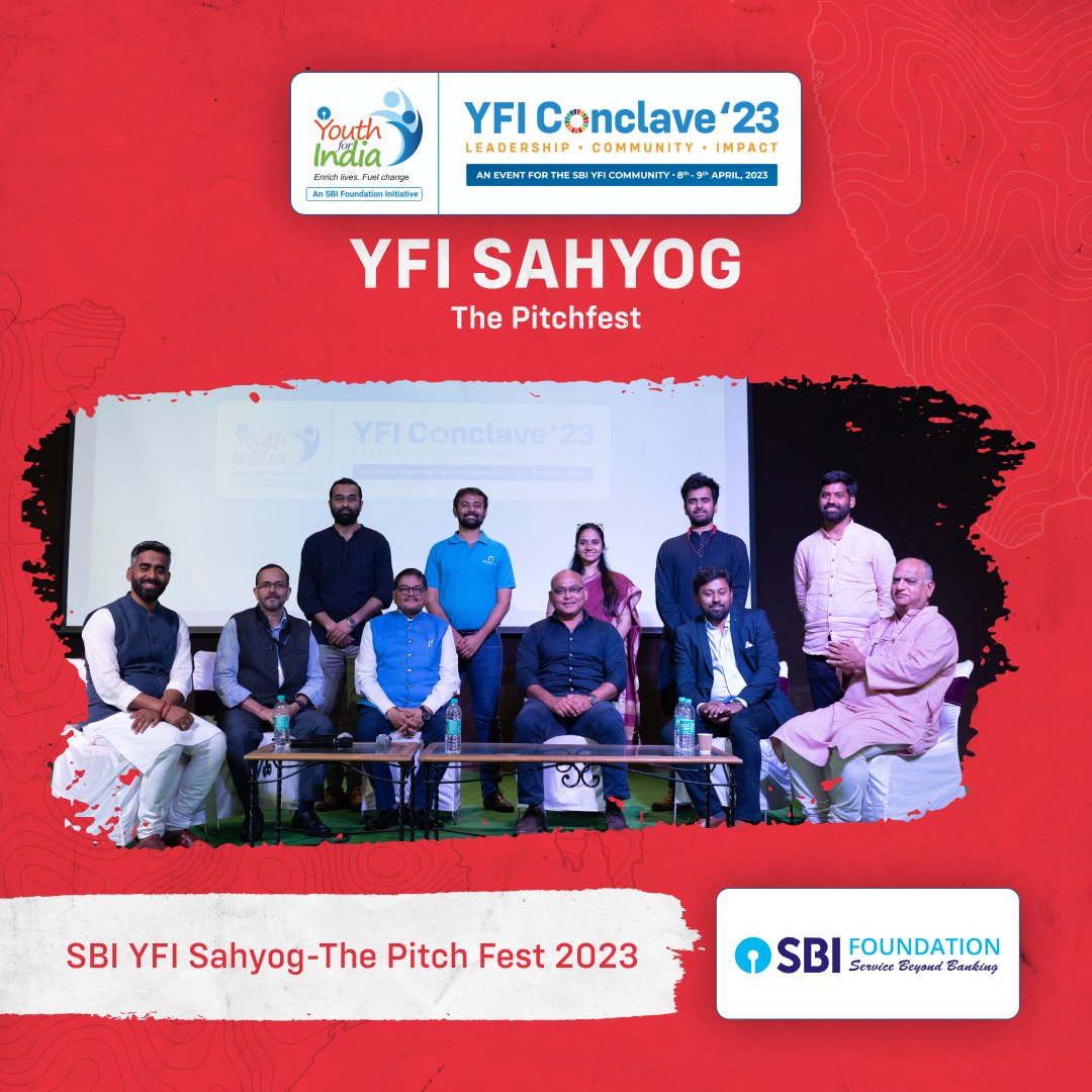Heartfelt congratulations to all the 4 winners of the esteemed SBI YFI Sahyog- The Pitch Fest 2023.
The winning ventures raised about 24 Lakhs in total.
<a href="/SBI_FOUNDATION/">SBI Foundation</a> <a href="/TheOfficialSBI/">State Bank of India</a>
