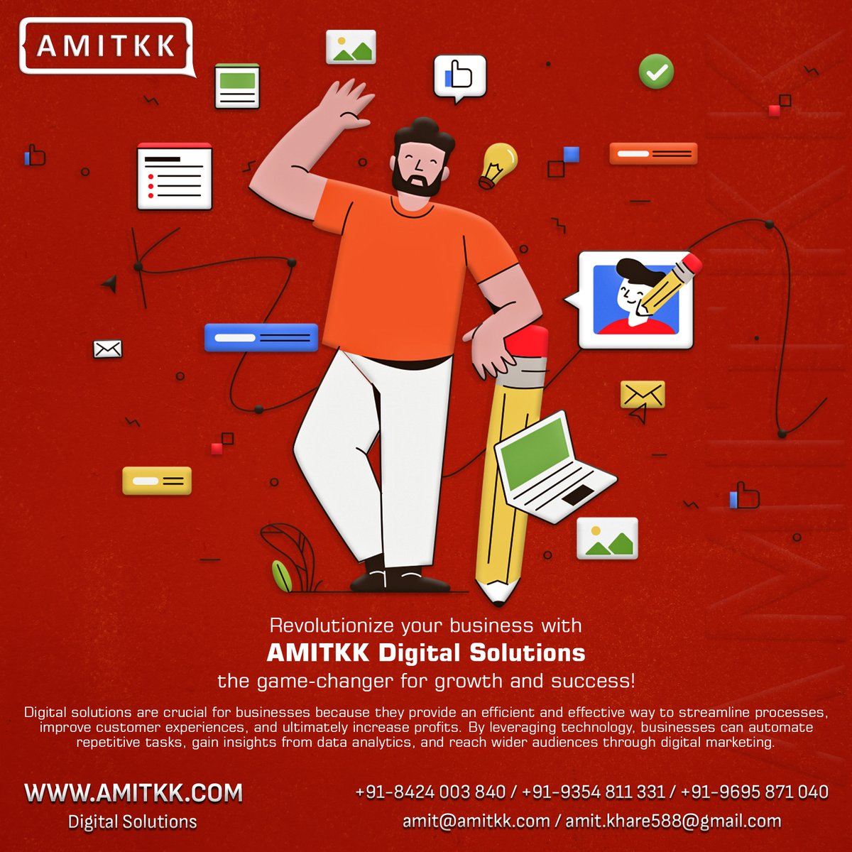 AmitdoubleK's tweet photo. Enhance your digital presence &amp; reach your target audience more effectively with #ContentCreation &amp; #DigitalSolutions

Explore👉 https://t.co/a3cxxqG1fL

#SEO #OnlineMarketing #BrandVisibility #SMM #ContentCreators #FreeWebsiteAnalysis #TechnicalSEO #WebsiteOptimization #Keyword https://t.co/lnbtI0pWsr