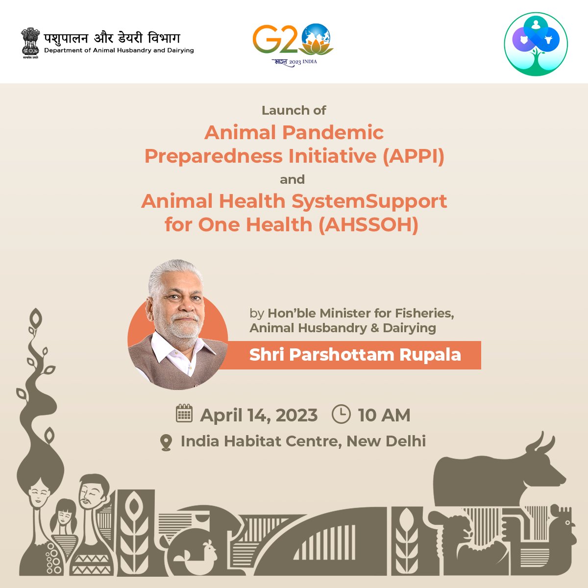 Minister Rupala to launch "Animal Pandemic Preparedness Initiative (APPI)"_50.1