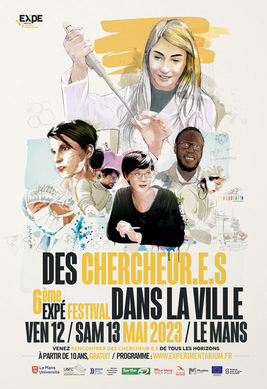 🔴Notre Expé festival aura lieu au #Mans dans un mois ! 
Plus d'une 30taine de #chercheuses et de #chercheurs venu.e.s de tous horizons iront à la rencontre du public au cours de balades, de speed searching, d'ateliers en plein air...
+ d'infos 👉www.experimentarium