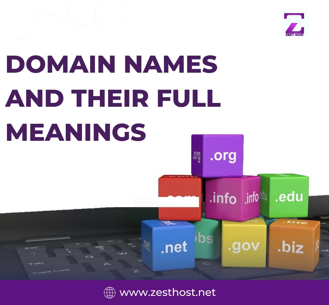 ZestHost's tweet photo. Time to gain some knowledge! 🤓

You've always heard of them, you've always seen them
and you've probably even used them

But do you really know what they mean, and when they're used?

Today, we discuss the full meanings of some domain extensions

#domains #domain #domainsale https://t.co/cThH1SFN9b