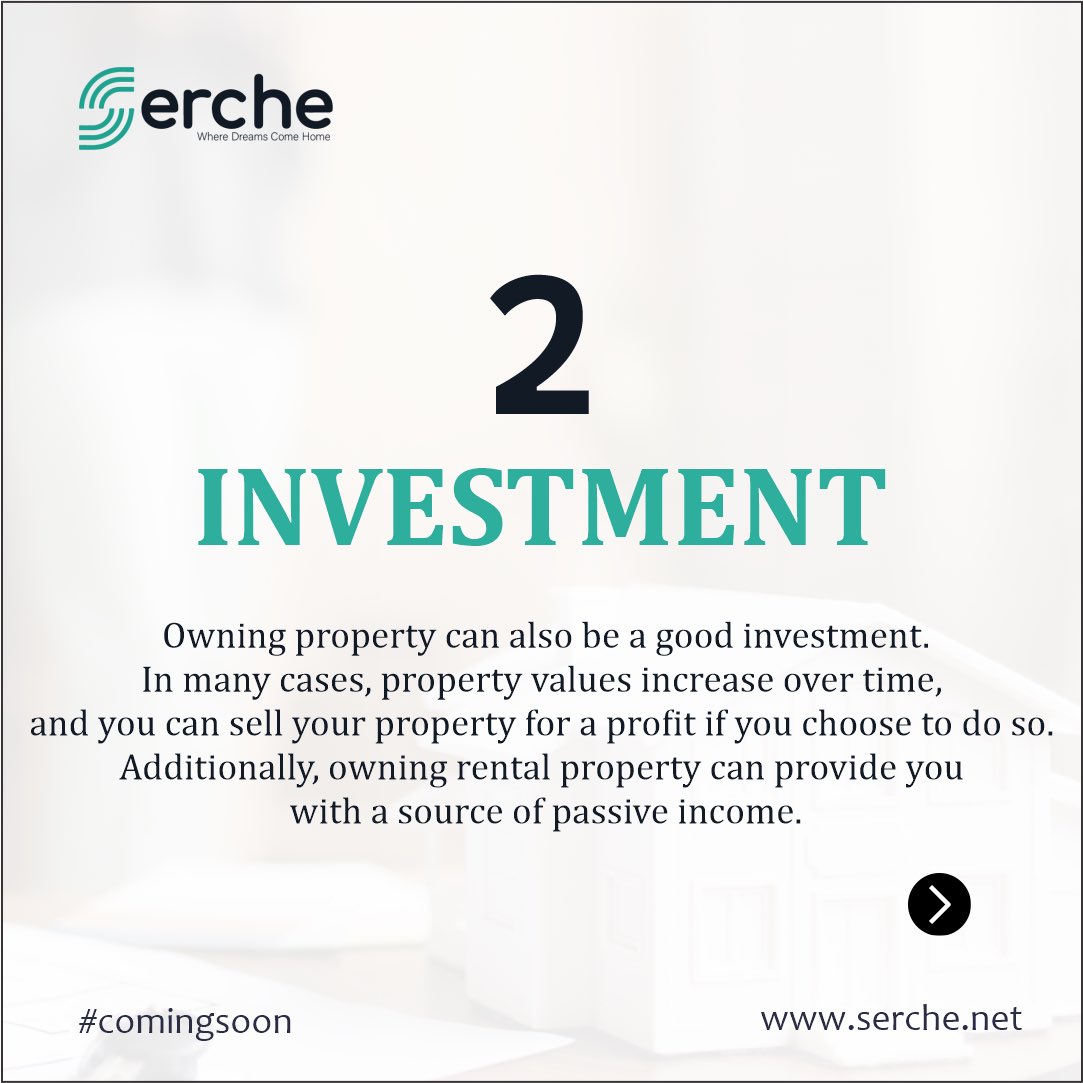 serche_hq's tweet photo. 5 Reasons to own your property. https://t.co/bJPWtSryZ1
