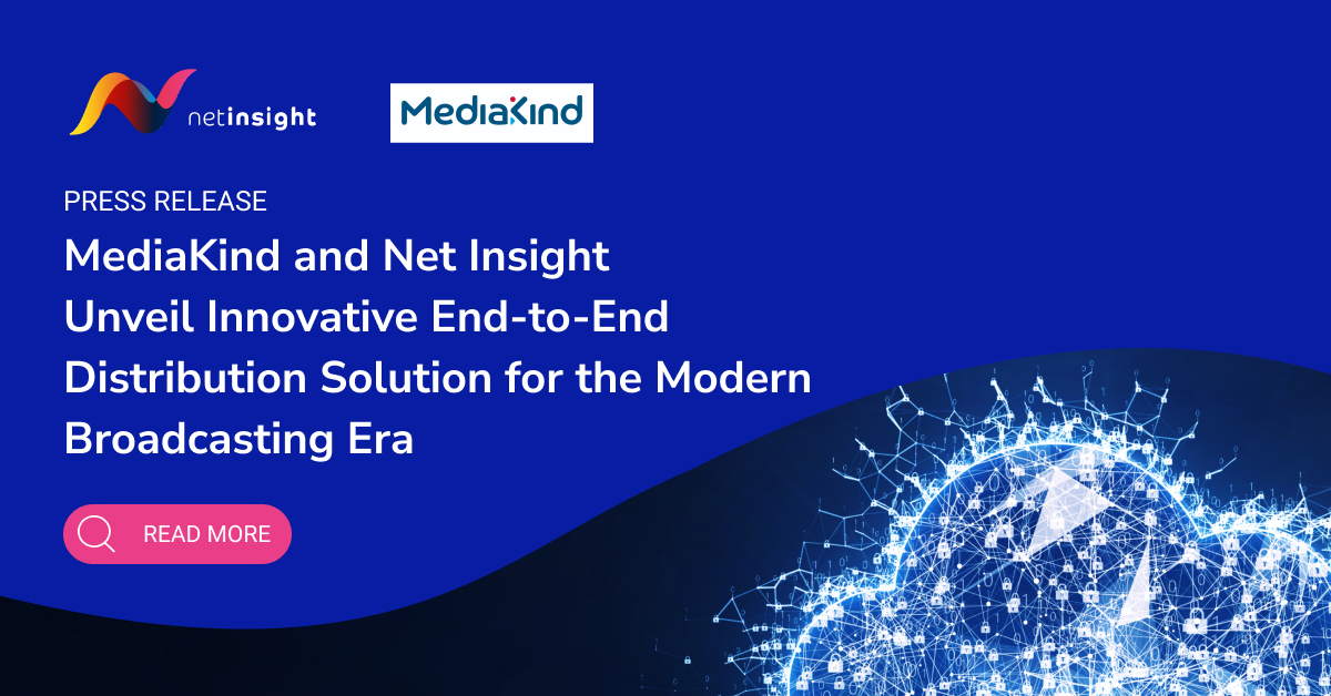 NetInsight's tweet photo. 🚀 Breaking: @Media_Kind & @NetInsight join forces to create end-to-end #cloud-first #IP video system for broadcasters & distributors! Embracing the shift to IP & Cloud tech: https://t.co/6ZRgCQphLq
#BroadcastInnovation #MediaTech
#CloudTechnology #IPVideoDistribution #NimbraEdge https://t.co/bnIIXGgLtM