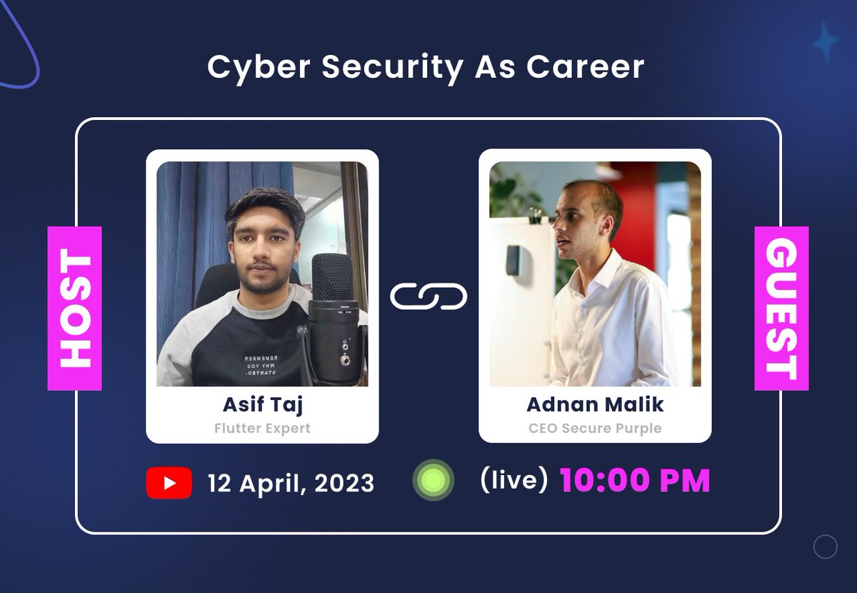 axiftaj's tweet photo. Todays's youtube live session agenda: 
1. Introduction  
2. Cyber security evolutions, mineral era, oil era and now data era (background) 
3. 3 millions jobs are waiting for you 
4. Cyber security as subset of All field 
5. Roadmap for Cyber security, Black hate, white hat etc https://t.co/RfBCEgOotE
