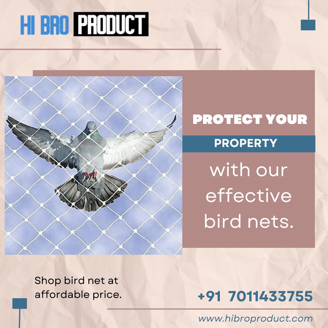 Hibro_Product's tweet image. Protect your crops and plants from pesky birds with our high-quality bird net. Easy to install and durable, it's the perfect solution for your gardening needs.
Shop Now
Call Us: +91-9971197735 / 7011433755
Visit Us: hibroproduct.com/bird-net/
#birdnet #gardenprotection #cropsecurity