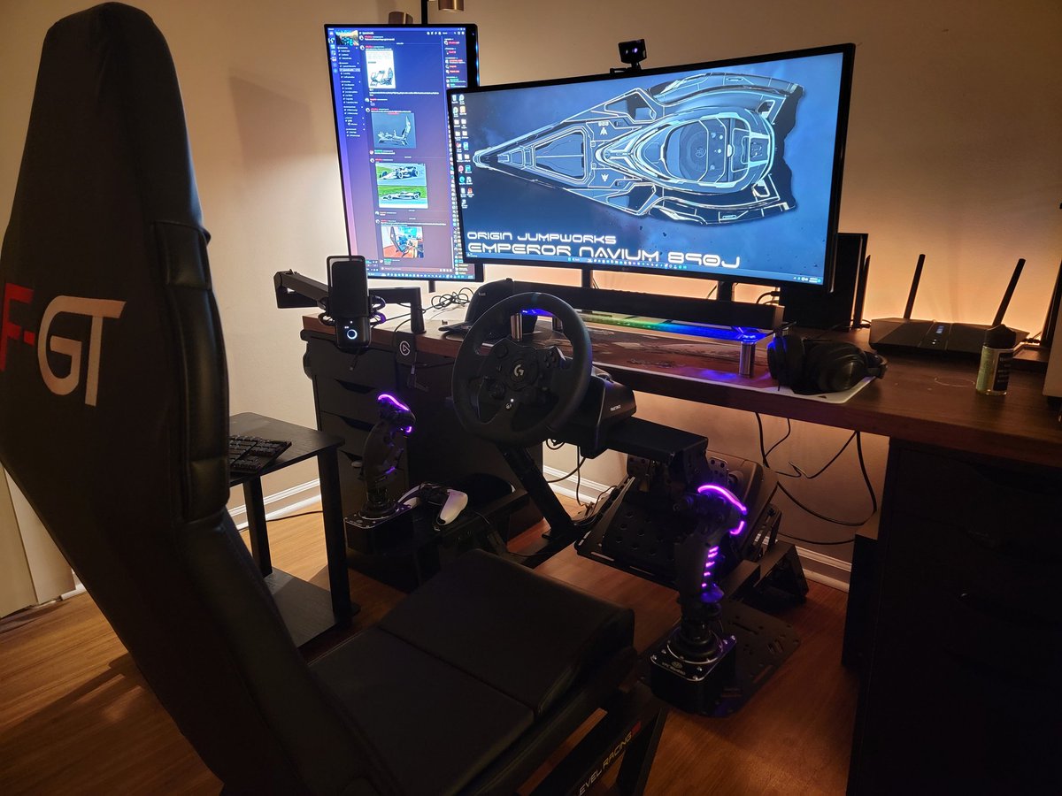 Well, I finally have my all in one sim rig together! Loving it #Simracing #flightsim #nextlevelracing