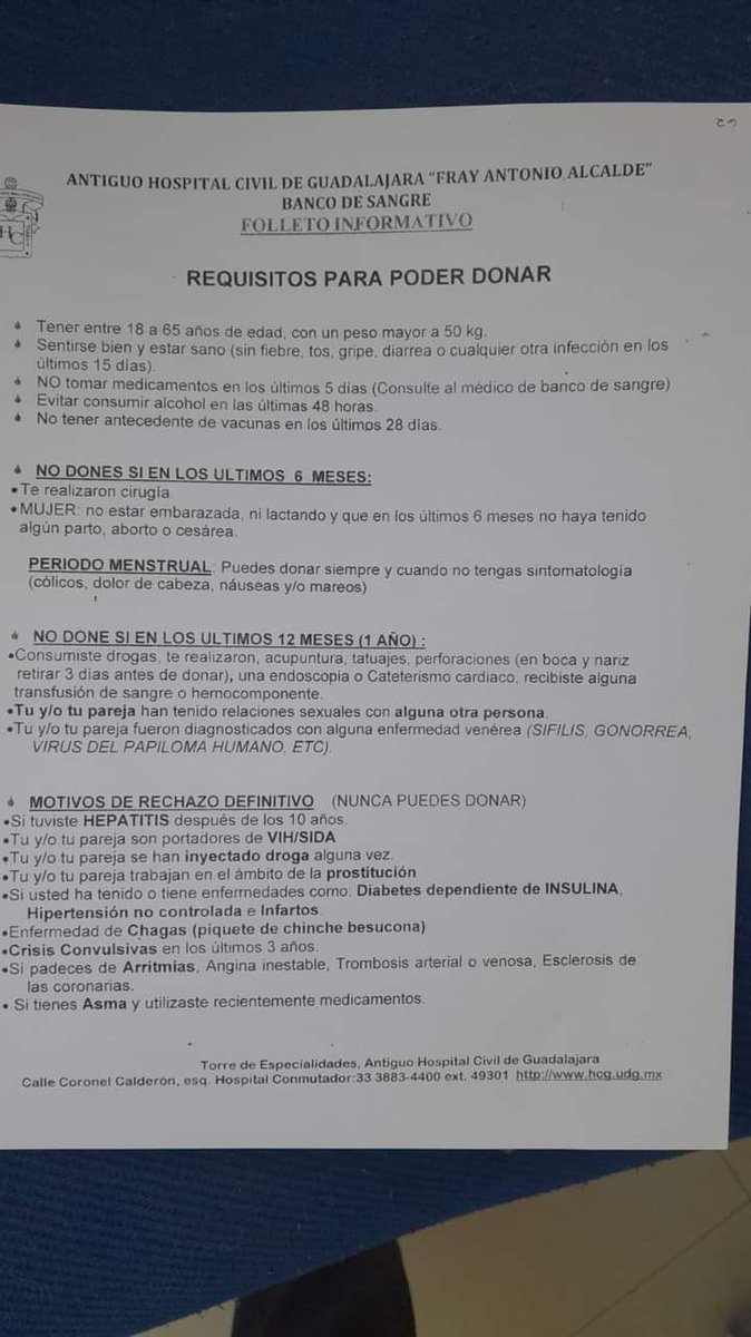 MilenioJalisco's tweet photo. SERVICIO SOCIAL
Se solicitan donadores de sangre para Abraham Pérez Valdez, piso 6 de la Torre de Especialidades del Hospital Civil viejo, cama 614

Contacto: 33 1324 2913 https://t.co/NLmV9Oxz7g