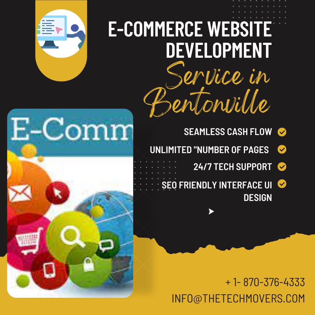 NYCTraductor's tweet image. E-Commerce Development Services in Bentonville
#virtualassistant2u #websitedesignerinlagos #WebsiteDesigningCompany #WEBSITEDESIGNS Phone: 1 870 376 4333 Website: thetechmovers.com GMB: tinyurl.com/thetechmovers Address: 6185 West Rd. Suite 51, Mount Pleasant Arkansas 72561