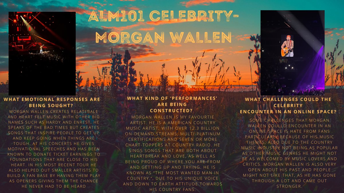 cjb_Creates's tweet photo. This is an infographic of my favourite celebrity @MorganWallen from our #makingsocialmedia class last week. I hope to eventually change everyone's minds about country music in this class! https://t.co/SBEpvbRx6P