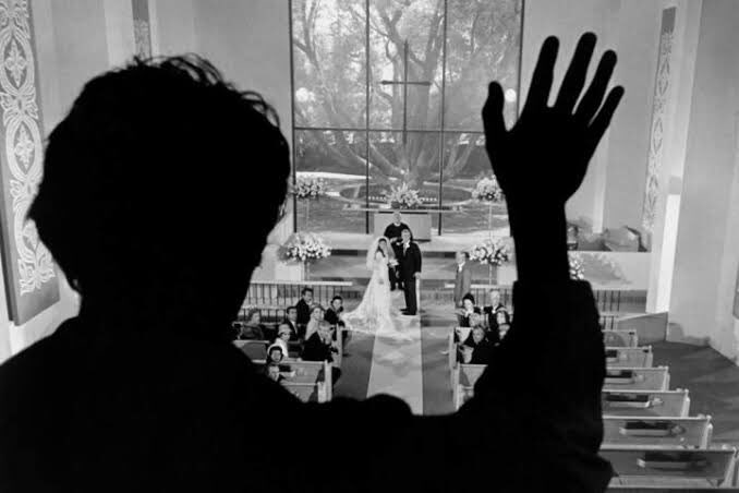 StephenClarkeNZ's tweet photo. @AudioCultureNZ Just realised that the original video pays homage to the wedding scene in the 1967 film The Graduate. #AlwaysLearningNewThings https://t.co/SIBNeezGzK