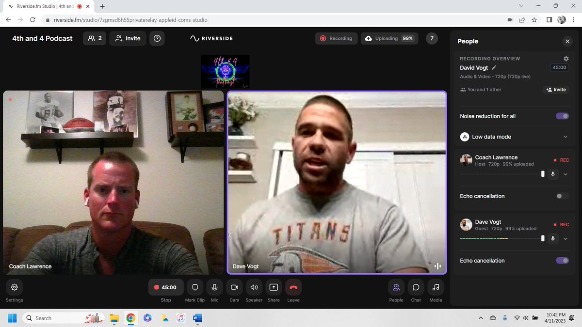 Vogtttttterrrrrr!!! <a href="/Vogt34/">David m Vogt</a> live on the 4th and 4 Podcast.  <a href="/TLU_Football/">TLU Football</a> <a href="/Legend_TitansFB/">Legend Titans Football</a> Episode drops Wednesday 4/12