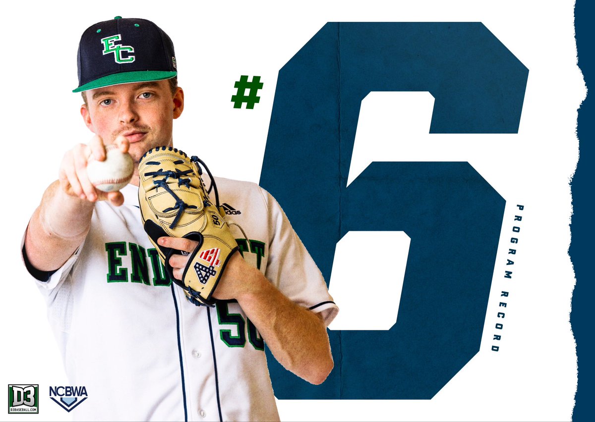 PROGRAM RECORD📈
Today it was announced that the Endicott Gulls are ranked No. 6 in the <a href="/d3baseball/">D3baseball</a> poll… the highest national ranking in program history. 🚨