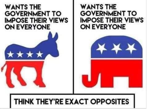 SoundwavePromo1's tweet image. I know the #Algos are built to stifle opinions like mine. I don’t care, some hard truths need to be shared. I’m going to keep posting content like this.
This is what the people who fall for the #2partyillusion think.
If you agree, hit that 🔔for all my posts!