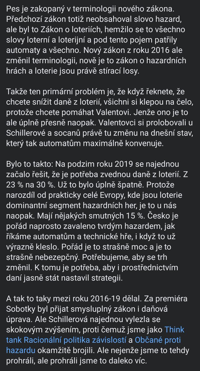 Sima_Ondra's tweet photo. Obsáhlé vysvětlení jak je to s loteriemi od Matěje Hollana. 

🔹Loterie (stírací los atd) není tvrdý hazard (automaty)
🔹 jedná se o nápravu předchozího stavu na základě doporučení odborníků na závislosti
🔹 mediální manipulace nemůže být větší 😎 https://t.co/5m30IgCJ7V