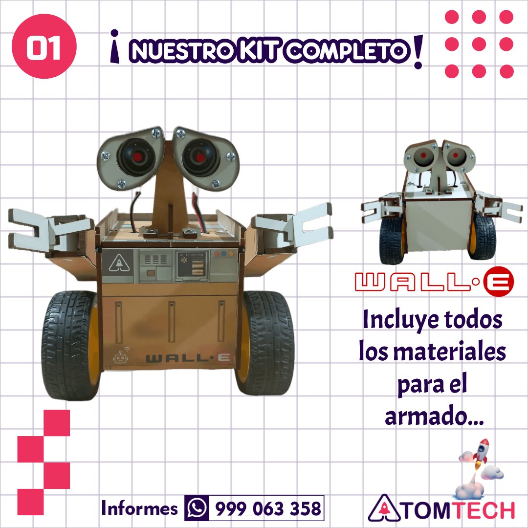 kennermori19's tweet image. 🤓😍Conocemos un poco más sobre nuestro Kit de #Robótica Wall-E. 📷 #atomtech

🤖Puedes ver el video oficial de nuestro kit en nuestra página de facebook o youtube.
- youtube.com/watch?v=Pi-5RW…