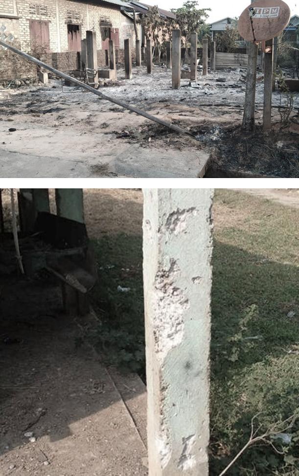 1/4 Indiscriminate artillery shells fired by junta forces injured at least 7 villagers, including young children in the villages, and at least ten civilian houses were destroyed in southern Tanintharyi on 8 April at 9AM.