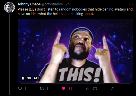 RealPulseChad's tweet photo. Look at this idiot, keeping receipt. already ratioed by @ccfxstudios . OP does not deserve any action and can't even do proper research. https://t.co/M8ZhoPK5Pl