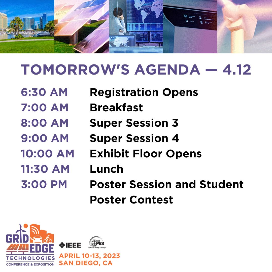 Today at #pesgridedge was jam packed with Super Sessions and technical breakout sessions. Tell us your favorite part of the day! And then check out what's on the schedule for tomorrow.